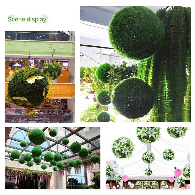 wholesale Simulation plant boxwood straw ball Shopping mall wedding event layout eucalyptus straw ball Hanging decoration
