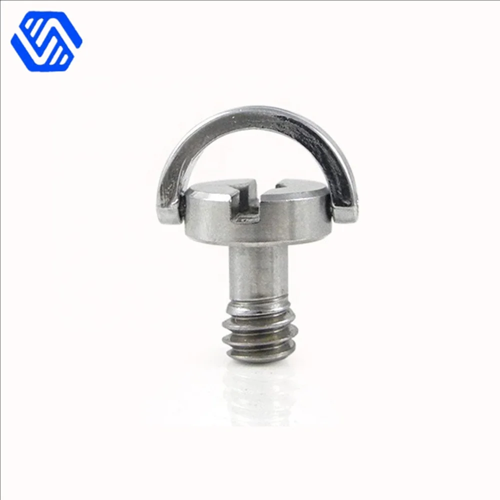 Camera tripod parts Wholesale stainless steel hidden camera screw 1/4 3/8inch d ring DSLR camera mounting screw
