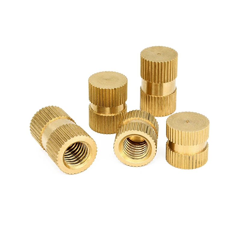 Nut Custom Durable M8 M6 M10 M5 M12 M4 1/4 Inch Blind Hole Brass Knurled Nuts For Motorcycles