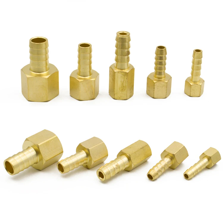 Lead Free Brass Pneumatic 3/8 hose fitting Thread Male Round Connectors Nipple Barb forged plumbing threaded Pipe Fitting