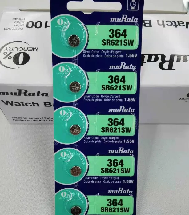 single pack for Sony 364 337 377 371 Original 1.55V Silver Oxide Watch Battery 364 SR621SW V364 SR60 SR621 AG1 Button Coin Cell