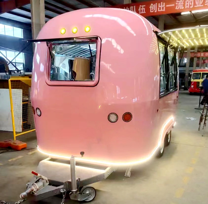 Hot Sale Commercial Custom Stainless Steel Food Trailers For Fast Food High quality Mobile Kitchen Fast Food Trailer