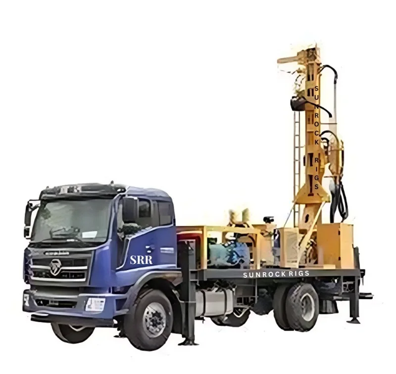 SUNROCK Model 400MTR Truck Mounted Rotary Drilling Rig Heavy Duty Water Well Application with Engine and Pump Core Components