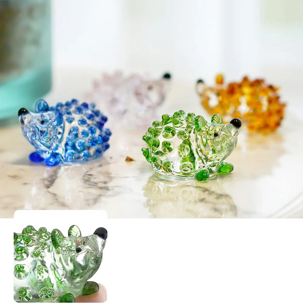 Mini Murano Glass Animal Hedgehog Figurine