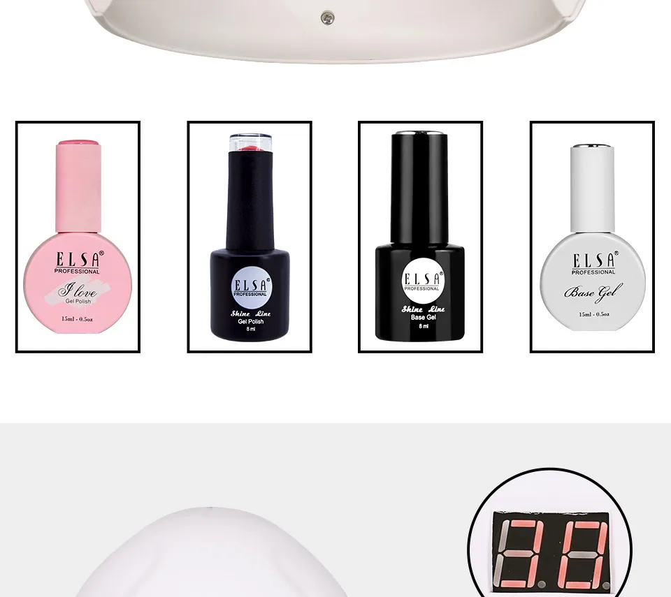 
ELSA 2021 120 colors 15m free sample Guangzhou fast drying nail glue natural three step gel nail polish 