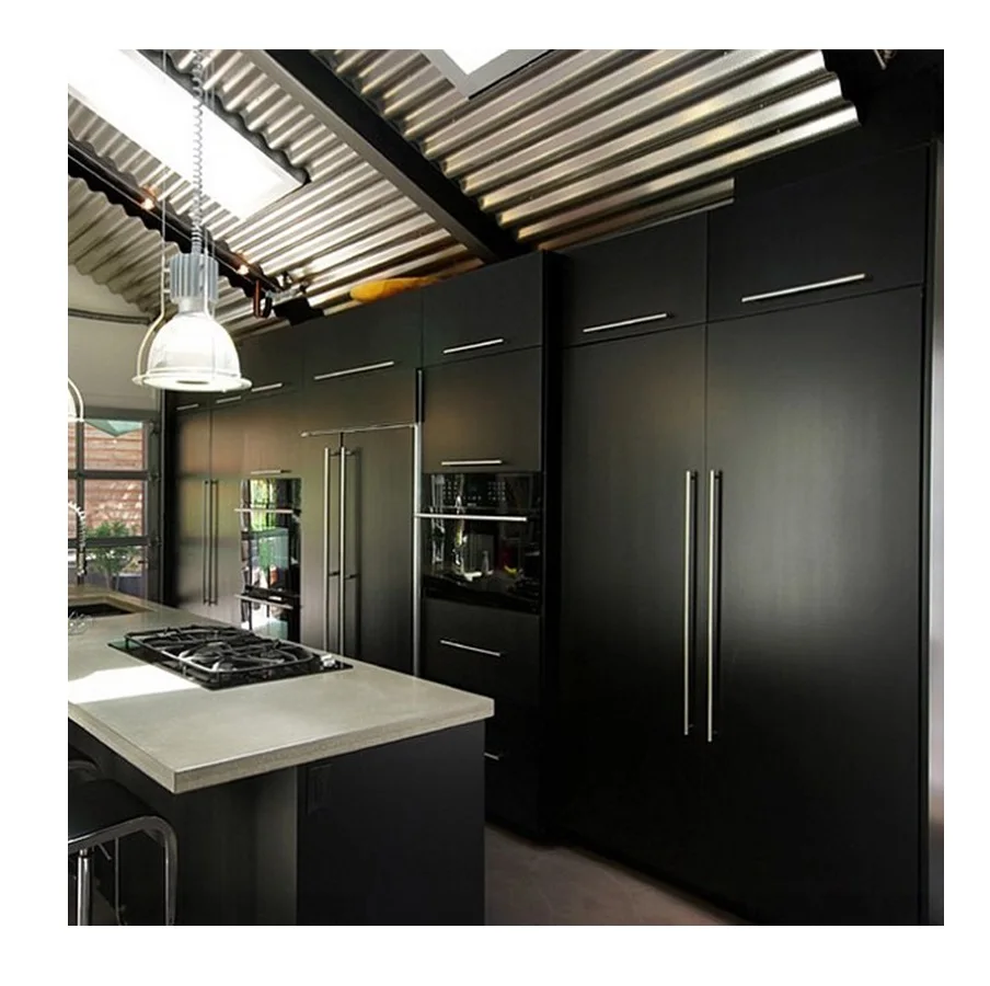 Affordable modern black kitchen cabinets self assemble kitchen cabinets