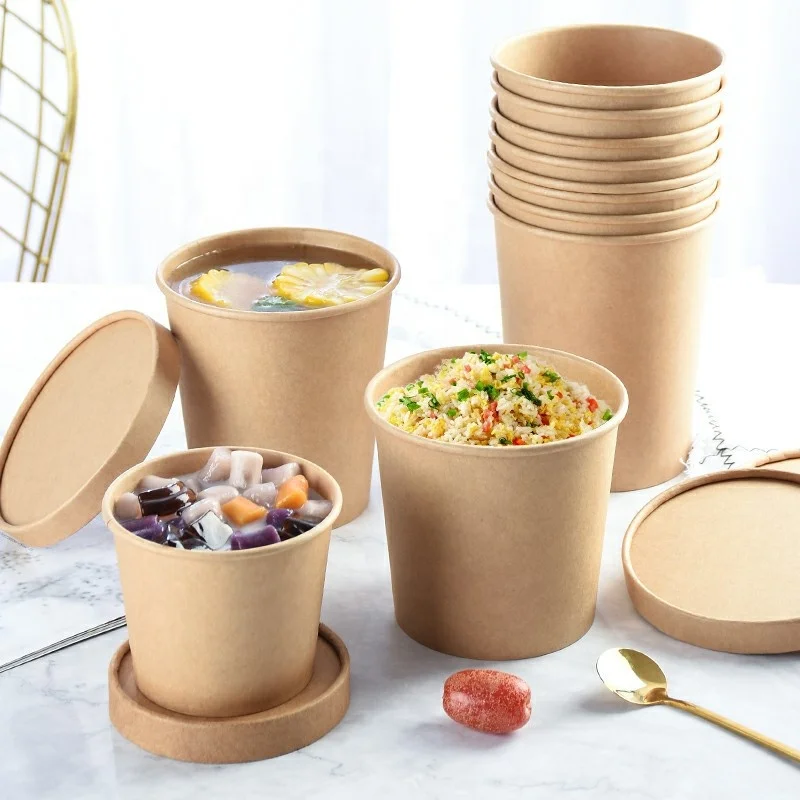 
170oz Custom print disposable paper bucket with lid fried chicken wings Popcorn Plants paper bucket for food packing plants 