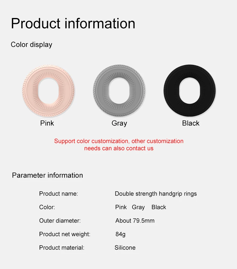 High Quality Finger Resistance Trainer Double Strength Silicone Grip Ring