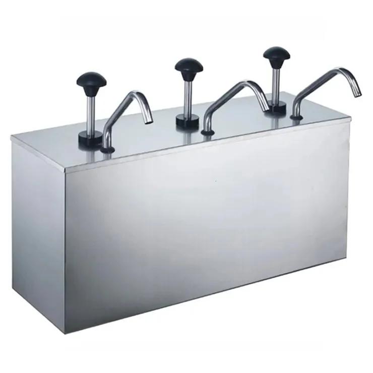 Commercial Sauce Squeezer Bottle Stainless Steel Sauce Pump Dispenser Condiment Dispensers with single head