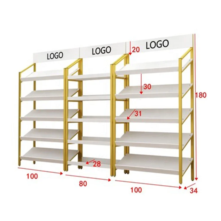 customized multifunctional metal gondola shelving supermarket equipment heavy display rack  for shoe and bag exhibition