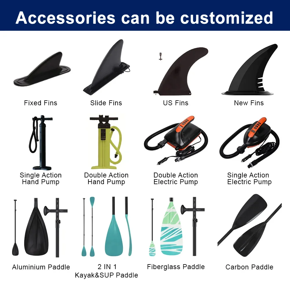 OEM SUP Inflatable Paddle Board isup surfing Double Layer inflatable stand up paddle board