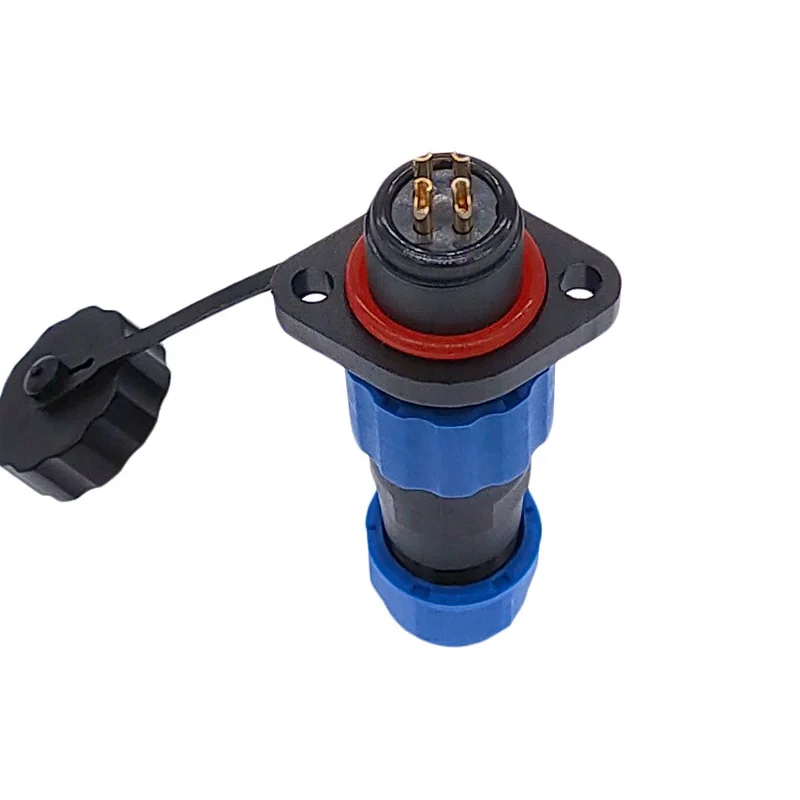 IP68 waterproof connector 1pin-7pin SP13 male&female aviation plug socket panel mount wire cable connector