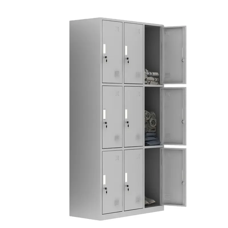 School Gym Locker Manufacturer Student Sport metal steel locker 9 doors 12 doors 15 doors gym use steel locker cabinet