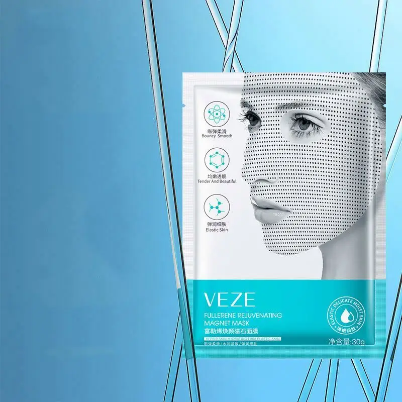 Factory OEM VEZE custom herbal vegan aging powder cleaning whitening skin care clay anti acne facial mask sheet