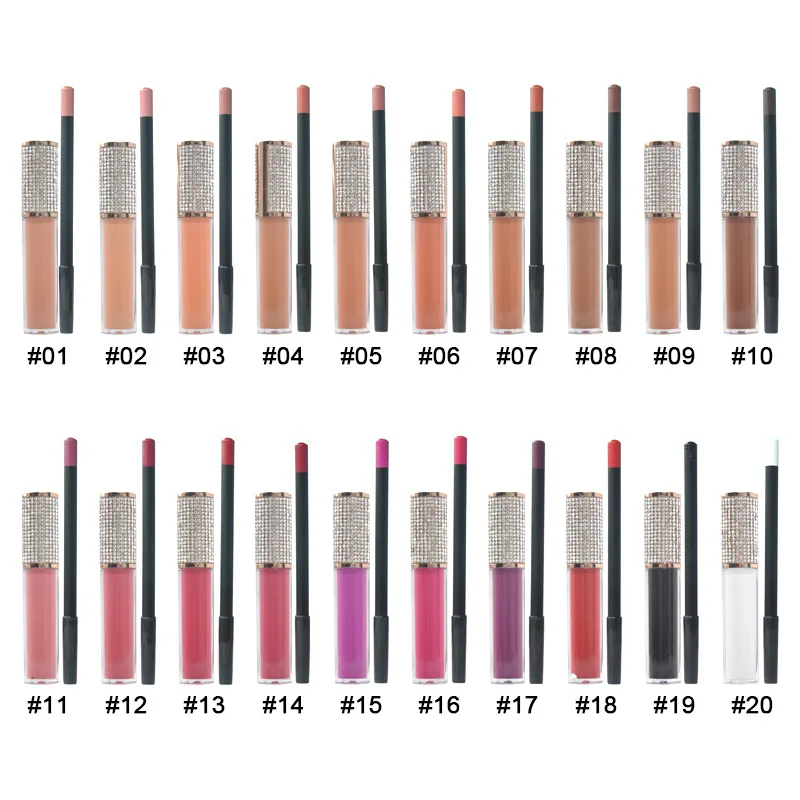 Matte Lipstick Private Label 20 Colors Matte Cosmetics Lip Kit Makeup Cruelty Free Private Label Liner Kit Shimmer Lipgloss Liqu