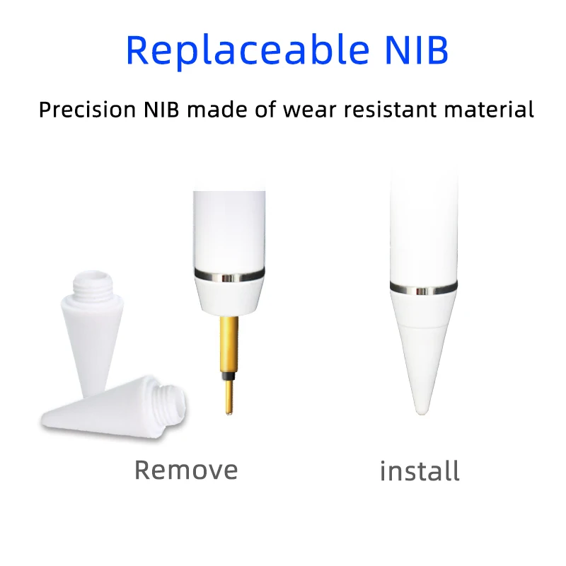 European  hot sell new fashion customized  white colour metal alloy active stylus pen for touch screen for apples pencil