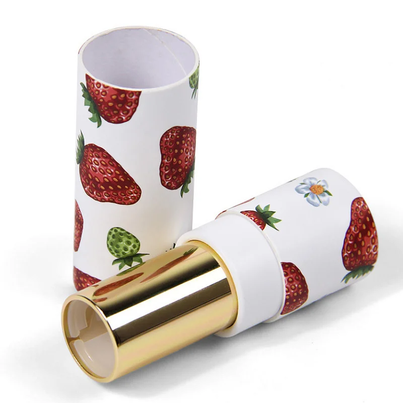 printing eco protection craft kraft paper tube custom kraft paper lipstick tube free sample food grade Paperboard Lip Balm Tubes