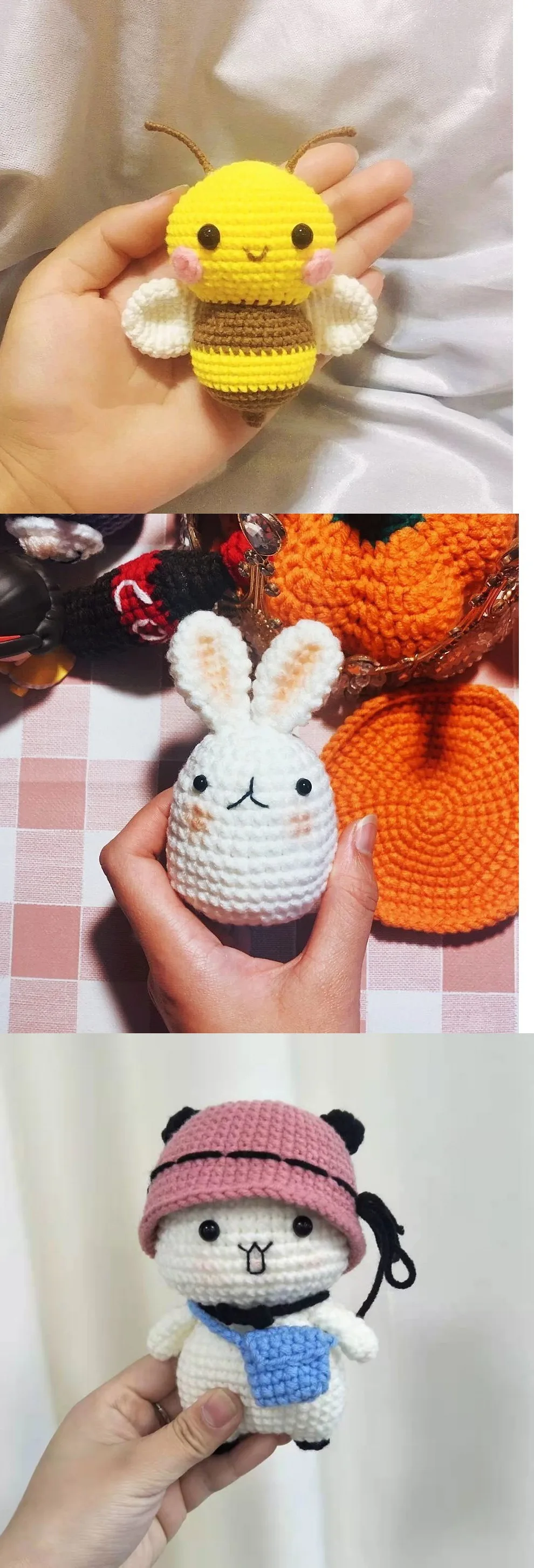 2022 Wholesale Custom Handbag Mini Knitted Charms Keychains Crochet Doll Keyring For Hanging Ornaments 2022 Wholesale Custom Han