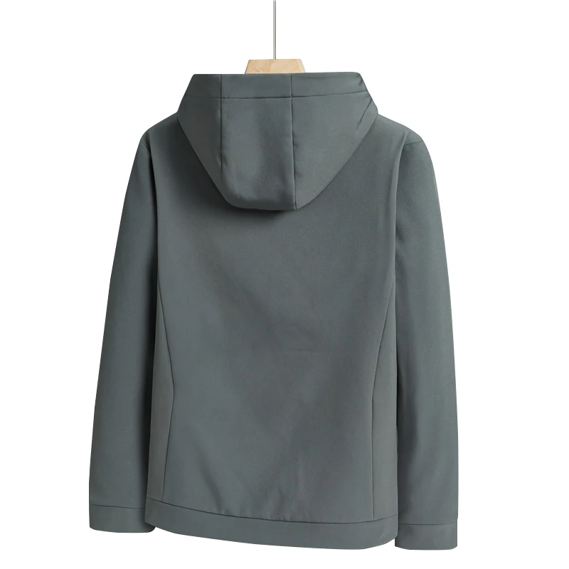 Custom Men Pure Windproof Waterproof Outdoor Jacket Breathable Plain Winter Softshell Jacket With Fleece