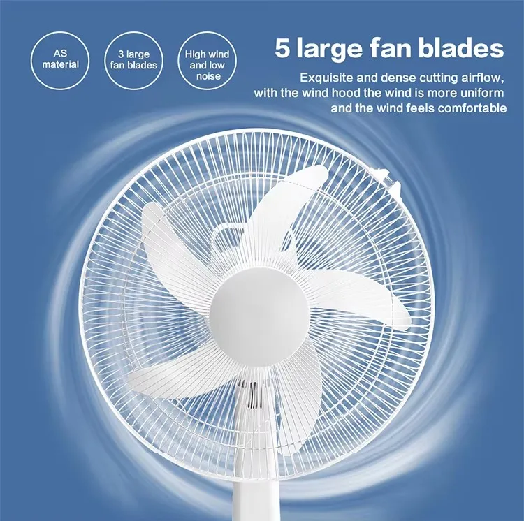 Solar-powered Fans China Supplier Sale Cheap Price AC and DC Fan Outdoor Potable Telescopic ACDC Eletrica Solar Powered Fans