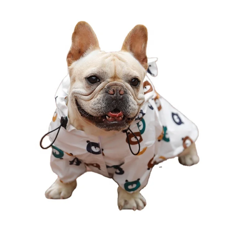 Wholesale outdoor wear bear style lovely pet dog raincoat