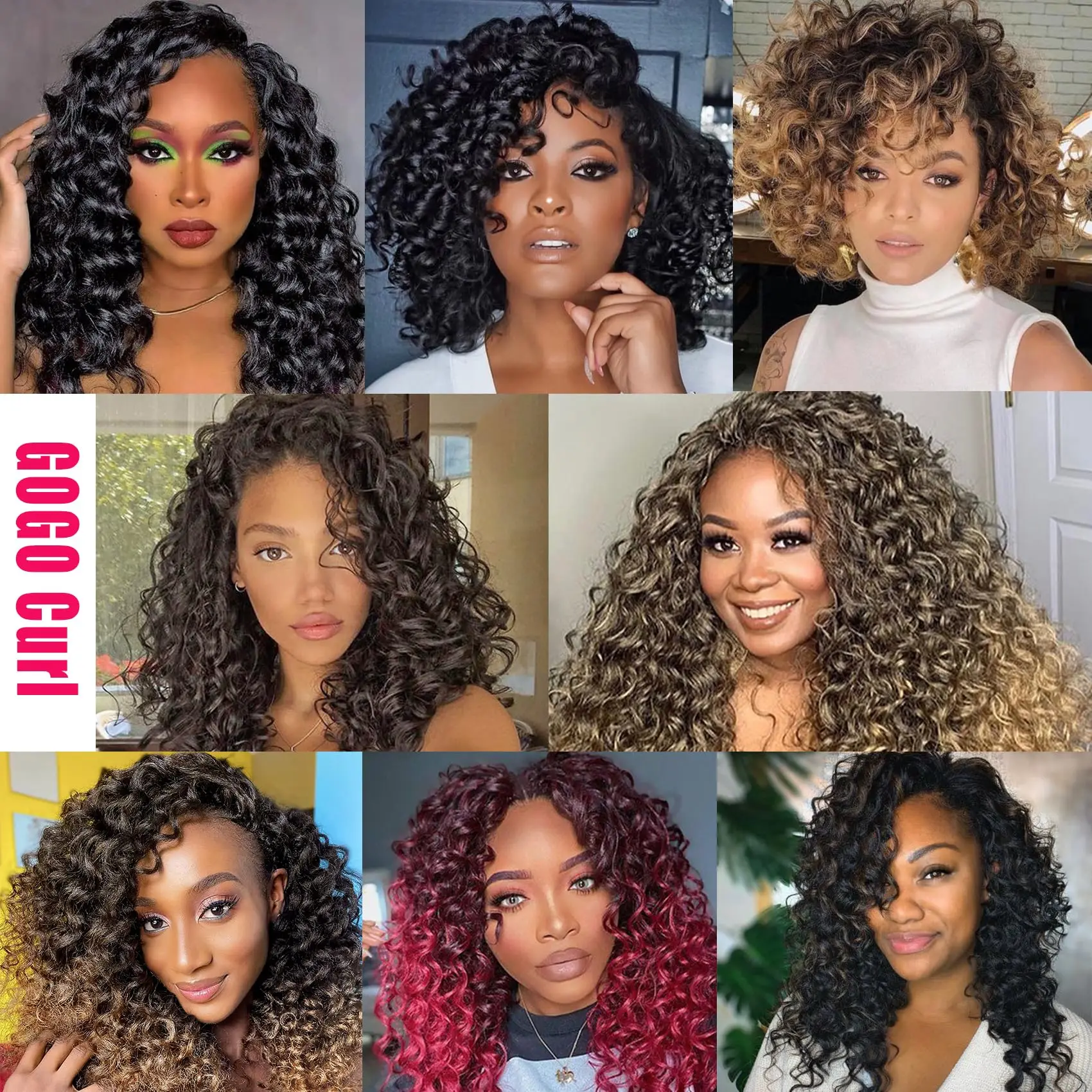 Ocean Wave Crochet Hair gogo curl Crochet Braids Deep Twist Synthetic Braiding Hair Extensions