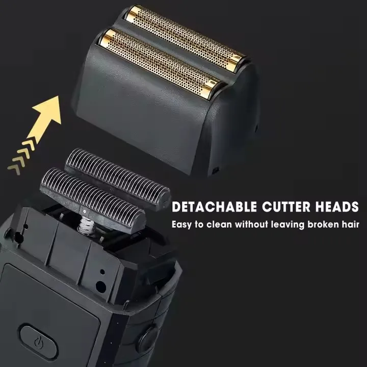 New Dual blade Foil Shaver Professional Beard Trimmer Razor Portable Mini WD-718 Electric Foil Shavers For Men Rechargeable