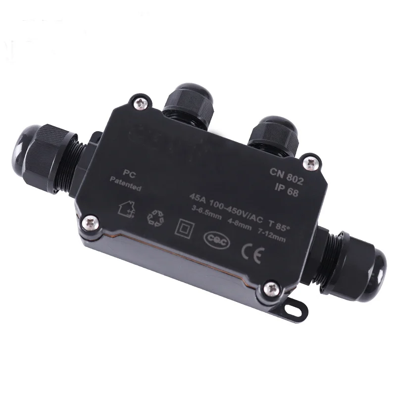 2 3 4 way waterproof enclosure IP 68 electrical cable junction box for LED underground light