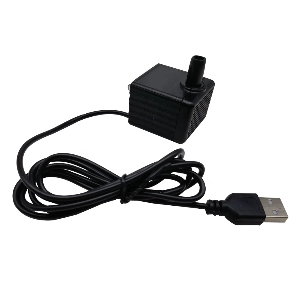 Ultra quiet Mini DC/USB water pump with LED light 5V/6V 0.1-5W 30-180L/H Lift 200cm submersible fountain aquarium water pump