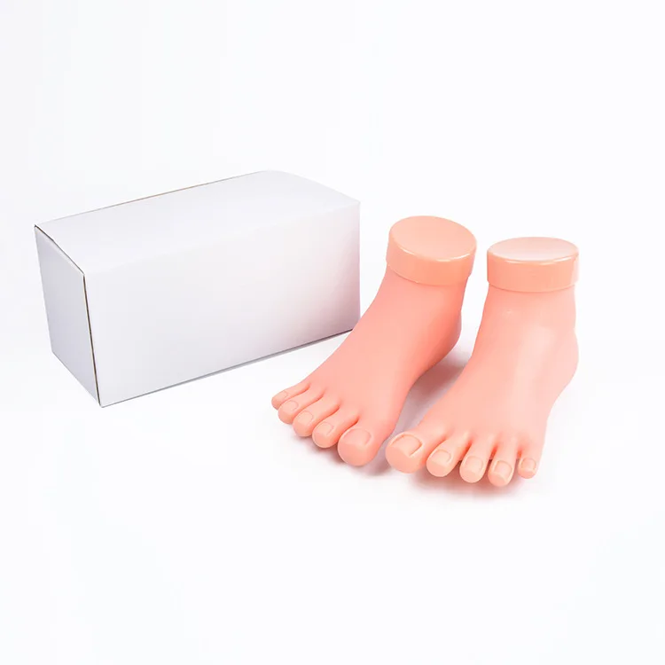 False Manicure Nail Tool Nail Practice False Foot Soft Training Display Model Acrylic Toe Nails Silicone Practice Foot