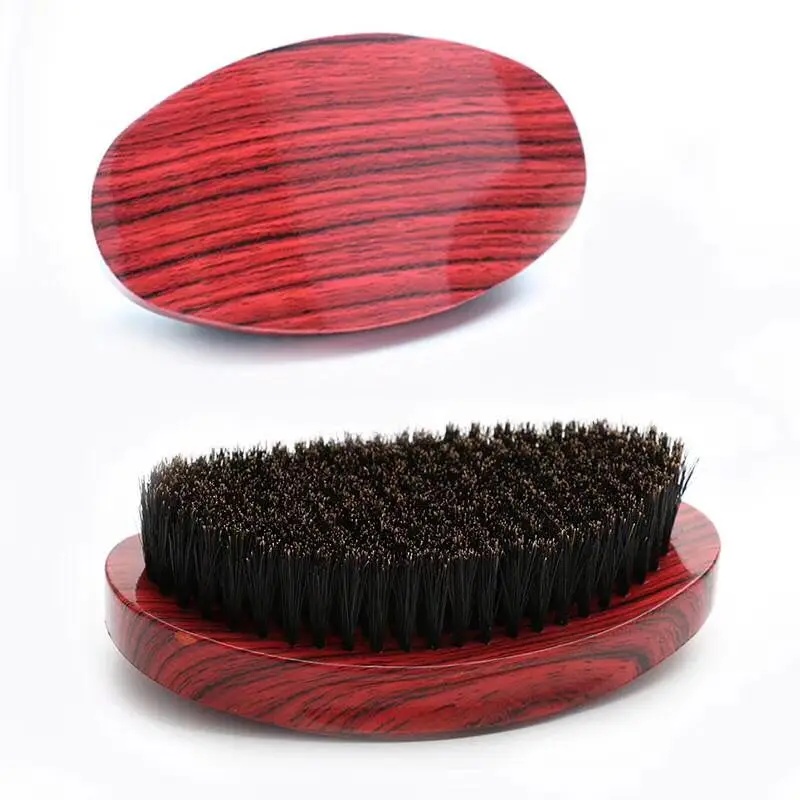 2023 New Style Hair Brush Good Quality Men Beard Brush Oval Shape 360 Curve Wave Bristle Beard Brush