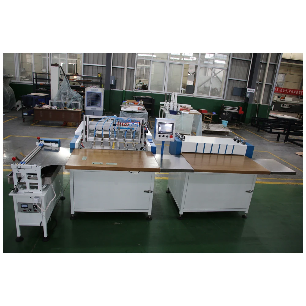 Semi Auto 800 mm Double Station Bookcase Making Machine book cover is glued to the book core Shell machine