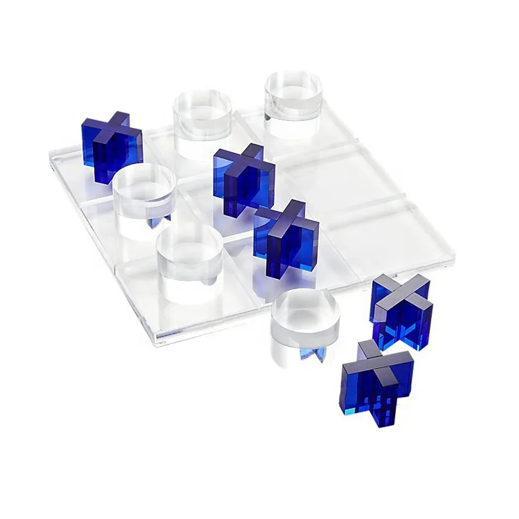 Акриловый набор ТИЦ Tac Toe на прозрачной доске Deluxe акриловый игровой XO нулеи и кресты 3D кристаллическая настольная игра 10 шт.