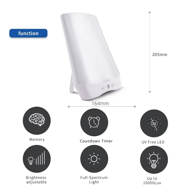 shenzhen factory new product Customizable seasonal affective disorder Sun Lamp Mood Light Fight Low Energy Sunlight Deprivation