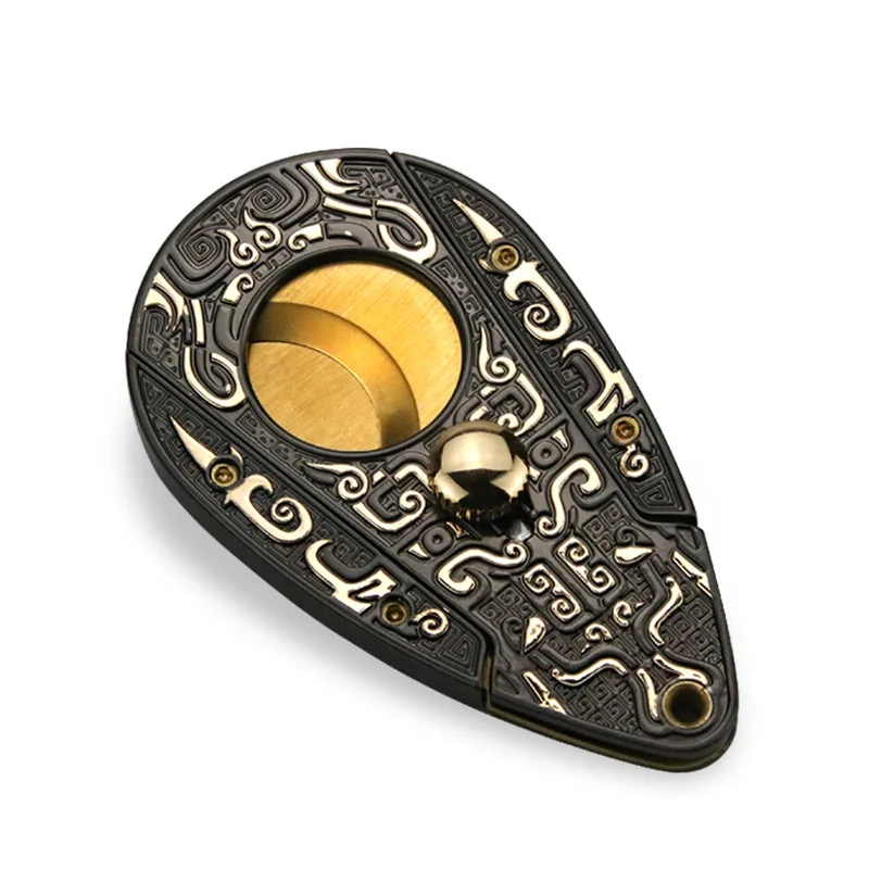 Высококачественный уникальный Эргономичный двойной Гильотинный Резак для сигар в форме слезинки