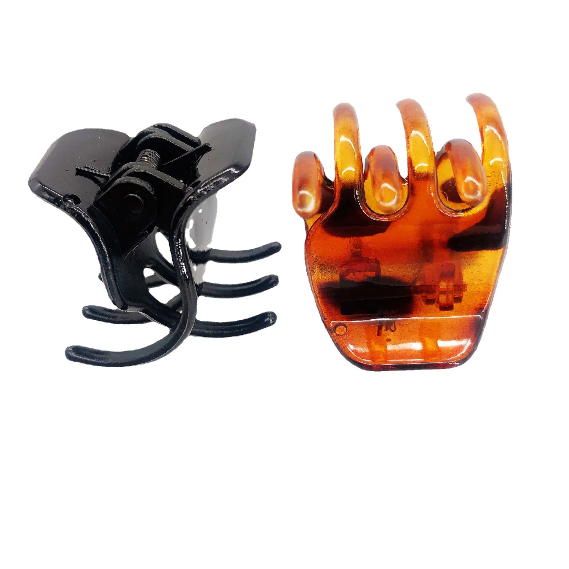 3 CM Small Plastic Hair Claw Clip Translucent Amber Simple Hair Claw Temperament Retro Factory Direct Supply Hair Accessories
