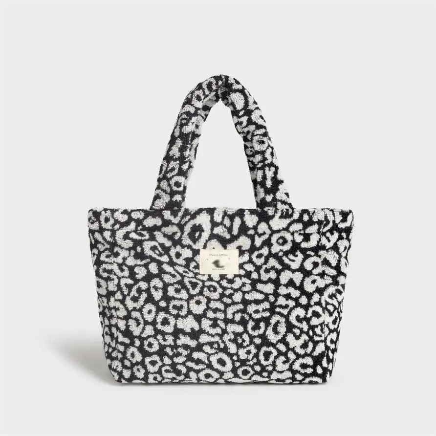 Custom Size Logo Striped Cotton Towel Towelling Terry Cloth Zipper Beauty Cosmetic Makeup Make Up Toiletry Skincare Pouch Bag