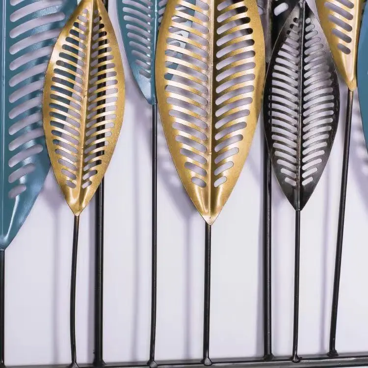 101*71cm Perfect Gifts Wall Hanging Iron Leaf Decor Indoor Art 3D Metal Leaves Wall Decoration for Living Room