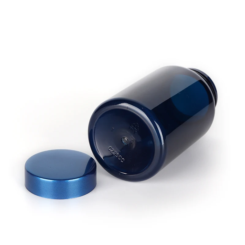 225cc green red grey candy medical plastic smooth bottles vitamin pill bottle vials for sale with pet plastic 225ml
