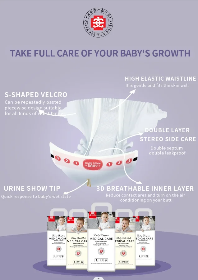 Factory Direct Sales Ultra-Thin Breathable Disposable Nappies XXL Size Baby Adult Diapers Made SAP Material Mother Baby Products