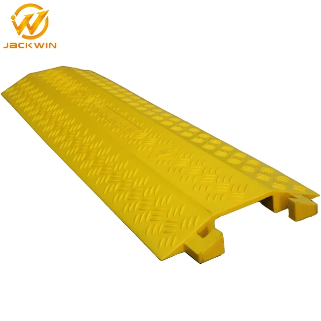 Light Duty Flexible Plastic One Way Cable Protector / Single Channel Cord Ramp / Hose Protector Cover