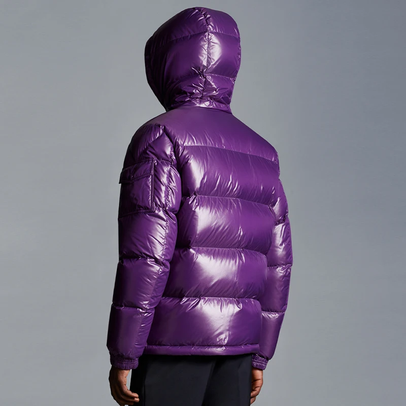 Wholesale Trendy Hood With Elastic Drawcord Designer Down Lightweight And Warm Bubble Coats Custom Down Jacket For Men