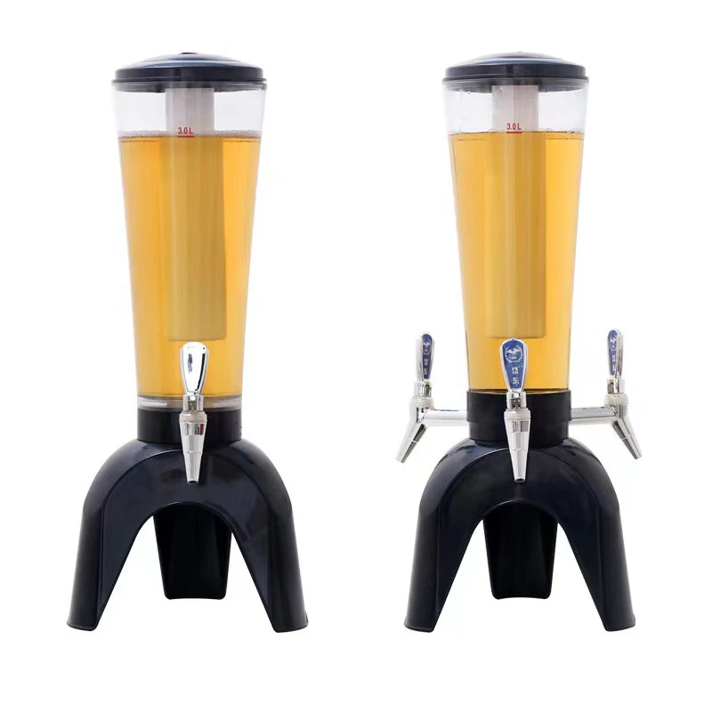 Wine Cannon Double Head 3L Beer Cannon Commercial Luminous Beer Machine Wine Tower Bar ktv Beer Barrel 5L Beverage Barrel