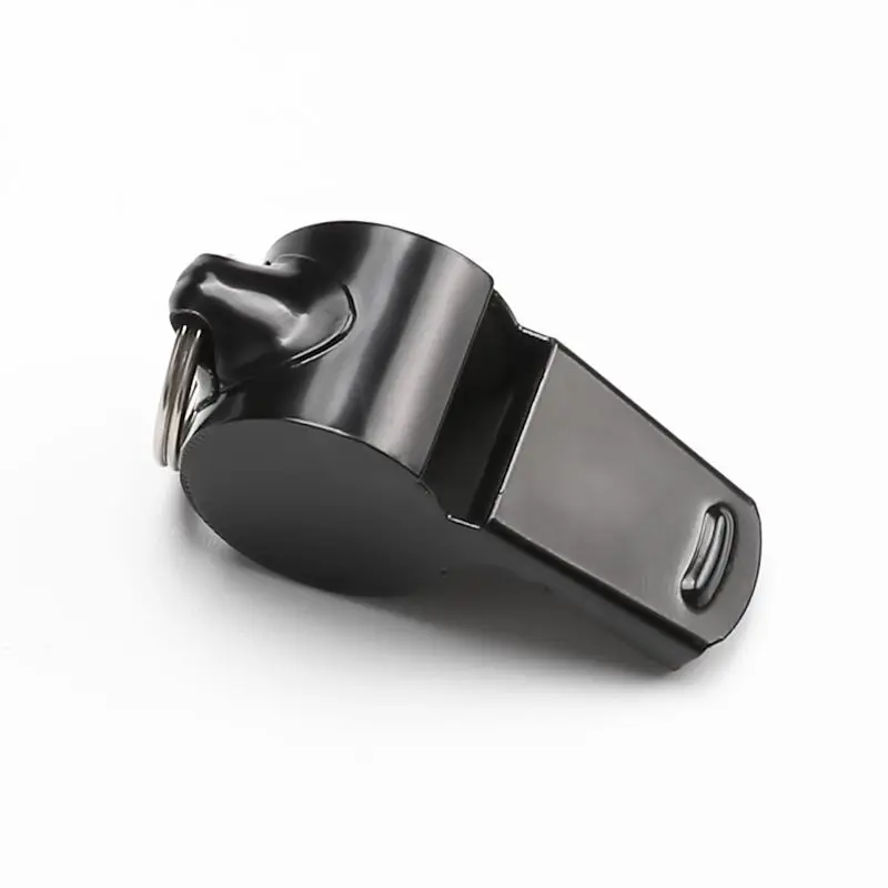 Wholesale Stainless Steel Whistle Metal Referee Whistle Emergency Safety Whistle With Lanyard