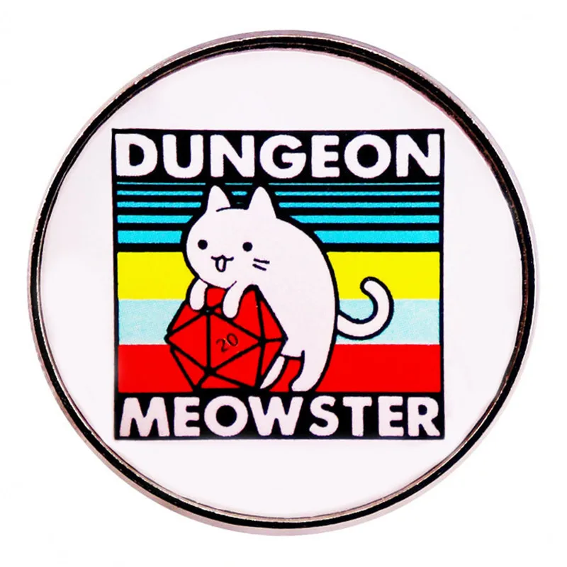 Games Enamel Pin RPG Dungeon DnD Dragon Dice D20 Badges Lapel Pins For Backpacks Brooches Fashion Jewelry Girls Accessory Gifts
