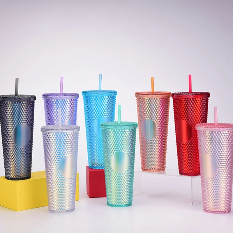 Studded tumbler blank cold changing diamond durian cup without logo 710ml