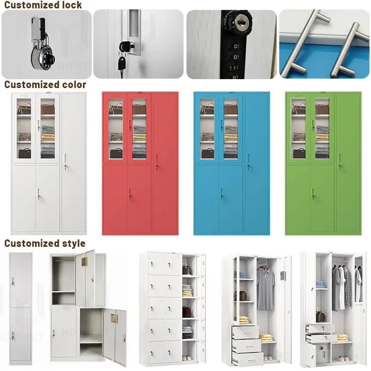 Factory Manufacture Metal Storage Cabinet Steel 1 Locker with 12 Doors Hospital Office Steel Bedside Locker Price