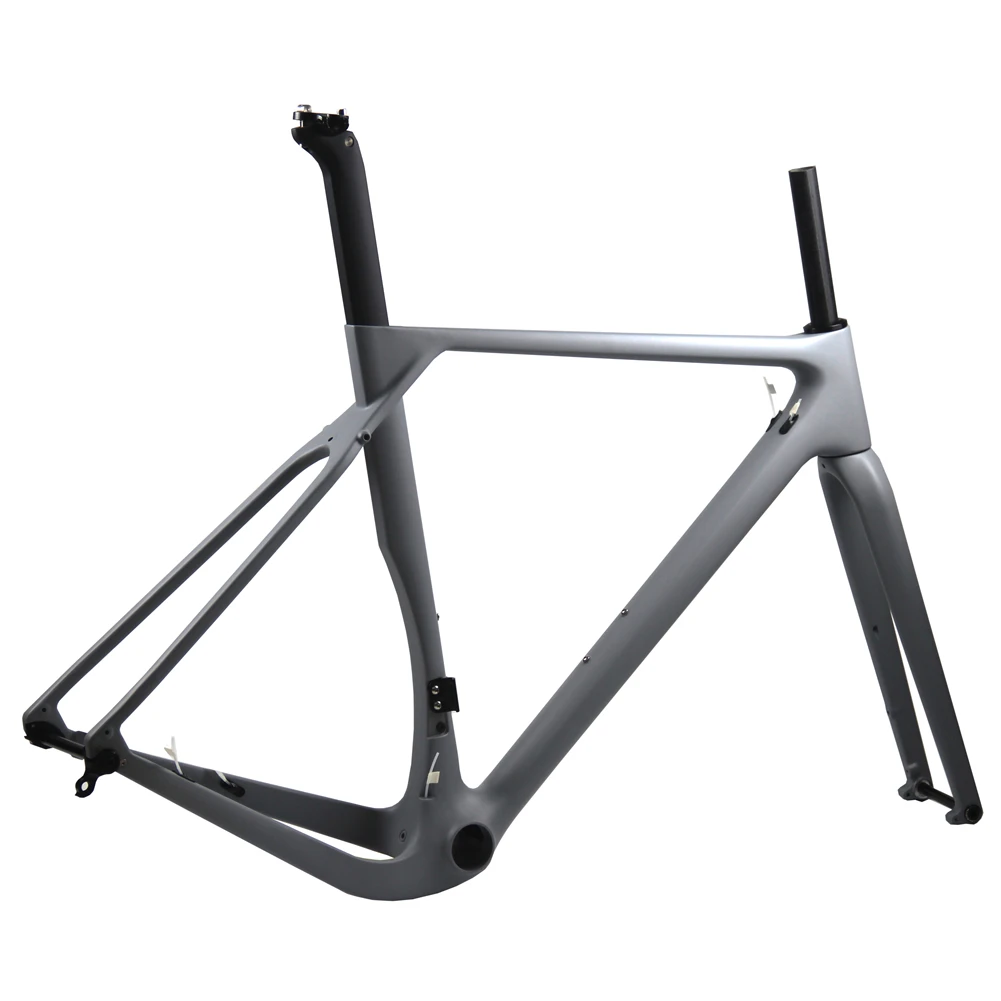Custom Color 2021 Newest Flat Mount Disc Brake Road Cyclocross Carbon Gravel Bike Frame