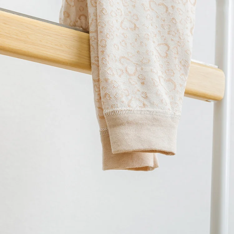 Organic cotton heart shaped animal bodysuit baby children pajamas baby clothing set