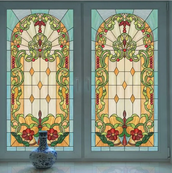 Customized European for Church and Buildings Tiffany Style Handcraft  Panel Wall Stained Glass Window